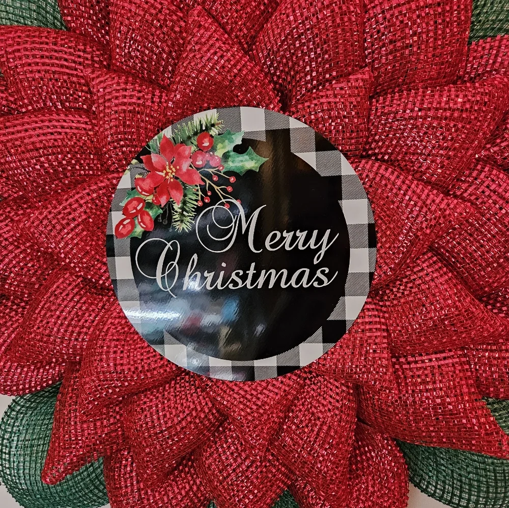 Poinsettia wreath